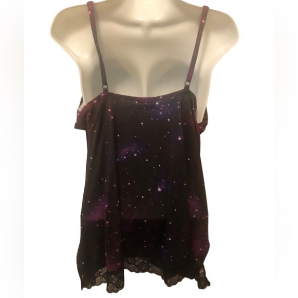 Frederick’s Of Hollywood Galaxy Cosmic Chemise Nightie 2X Purple  Lolitaland - Picture 6 of 8